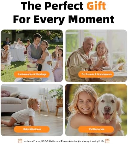7 Inch Acrylic Video Picture Frame, 8GB Digital Video Frame with Sound and Loop Playback, No WiFi or App Needed, Desktop Display Gift for Family, Couples, Pets and Home Decor - Image 4