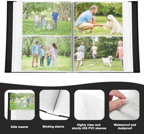 200-Pocket Photo Album 4x6 - Slip-In Picture Album with Linen Cover & Display Window, Vertical Photo Book for Wedding, Family, Baby, Anniversary & Vacation Memories (Holds 200 Photos) - Image 5