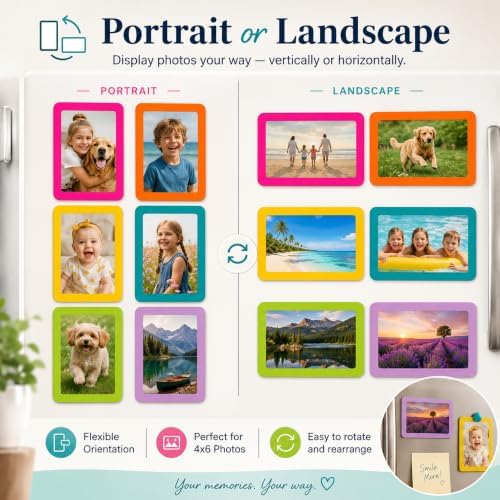 12 Pack 4x6'' Hot Summer Bright Magnetic Picture Frames - Image 4