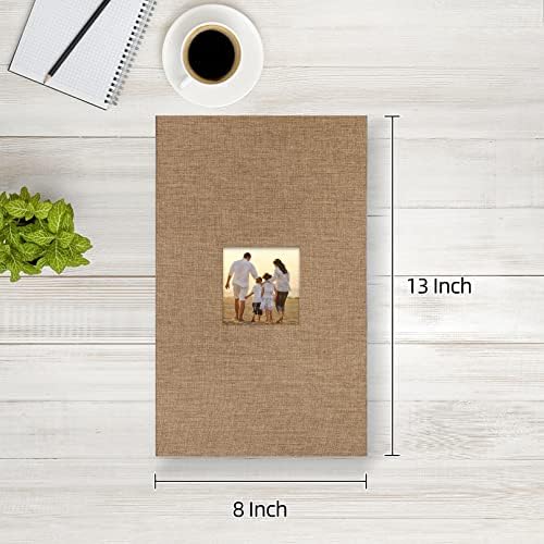 potricher Photo Album 4x6 Pictures, 300 Pockets, Linen Cover, Khaki - Image 2