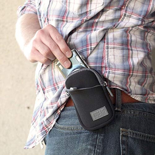 USA Gear Digital Camera Case, Small Camera Pouch Fits Nikon Coolpix AW100, A900, S7000, S6900, S8200, A10, S4300, W300, Compact Neoprene Sleeve, Belt Loop, Wrist Strap, SD Card Pocket (Black) - Image 6