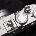 Wave Art Metal Hot Shoe Cover Shutter Button for Fuji X100VI Camera by DBZZ