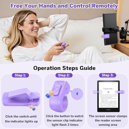 Page Turner Ring for Kindle,Remote Control for iPhone iPad Tablets eReaders - Image 3