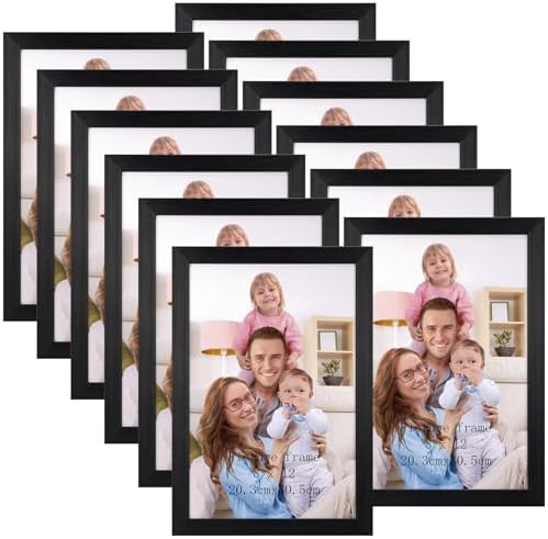 Giftgarden 8x12 Picture Frame Black, Multi 8 x 12 Photo Frames Bulk for Wall or Tabletop Display, 12 Pack by Giftgarden