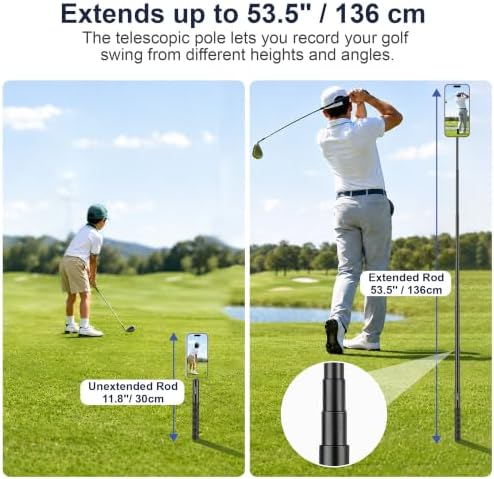 Golf Monopod, Magnetic Phone Stand for Golf Swing Recording - Image 5