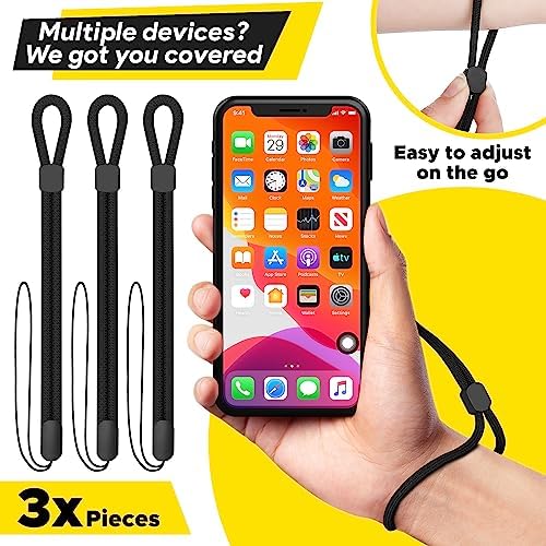 Empire Hand Wrist Strap Lanyard, 3 Pack Black Adjustable Lanyard Wrist Straps - Image 7