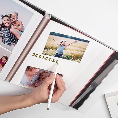 HoneyTolly Large Photo Album Self Adhesive, DIY Scrapbook Album for 3x5 4x6 8x10 Pictures, 60 Pages Linen Cover Memory Book, Ideal Gift for Family Wedding Baby Christmas Anniversary(Grey) - Image 6