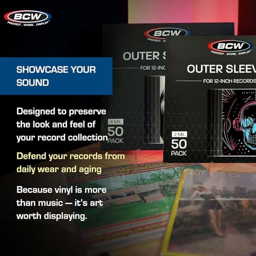 BCW 12-Inch Outer Sleeves – 50 Pack | Clear 2 Mil Polypropylene | Acid-Free Archival Quality for 33 1/3 RPM Album Covers | Ideal for Collectors - Image 6