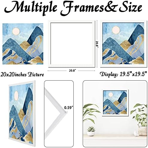 White 20x20 Picture Frame, Lightweight Sturdy Gallery Wall Decor - Image 3