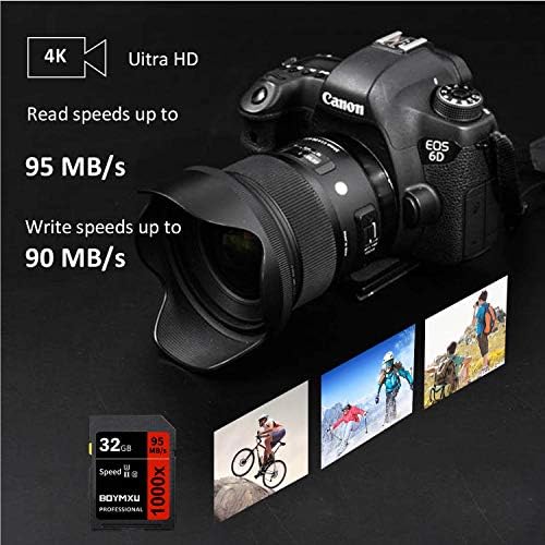 Professional 32GB Class 10 U3 Memory Card - Up to 95MB/s for Cameras & Camcorders - Red/Black - Image 2