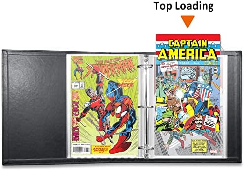 Comic Book Storage Album, Comic Book Binder - for Current, Silver Age, Regular Comics Bagged and Boarded, Binder with 12 Super Heavyweight Sleeves, Acid-Free, Gift for Comic Collectors - Image 6