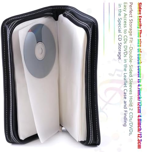 Kosiz 36 Pcs DVD Sleeves Binder Pages 3 Ring, 4 Disc 144 Capacity - Image 4