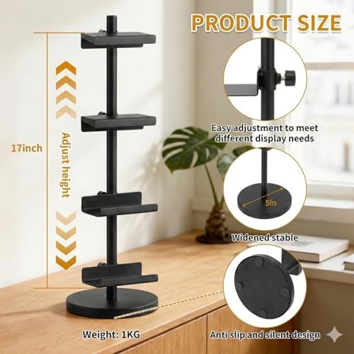 Adjustable Tabletop Easel Stand for Picture Frames, Picture Easels for Display, Gold Easel, Picture Frame Stand, Adjustable Art Easel.(18inch,Black) - Image 2