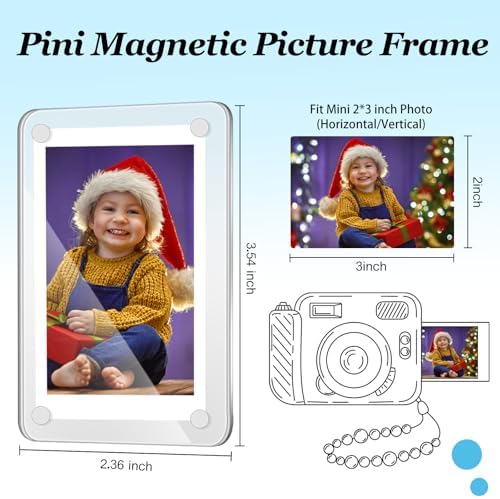 100 Pcs Acrylic Fridge Magnetic Frames for Photos Mini Pictures- Double Sided Clear Fridge Magnetic Frame for Refrigerator Locker Whiteboard Metal Cabinet, Classroom Photo Display (2.36 x 3.54 Inch) - Image 2