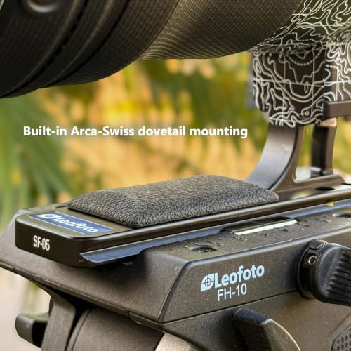 Leofoto SF-05 Replacement Foot for Sony FE 400mm f/2.8 GM & 600mm f/4 GM Lens | Enhanced Silicone Grip,Arca-Swiss Dovetail Tripod Collar Foot with QD Socket, 1/4" & 3/8" Threads - Image 4