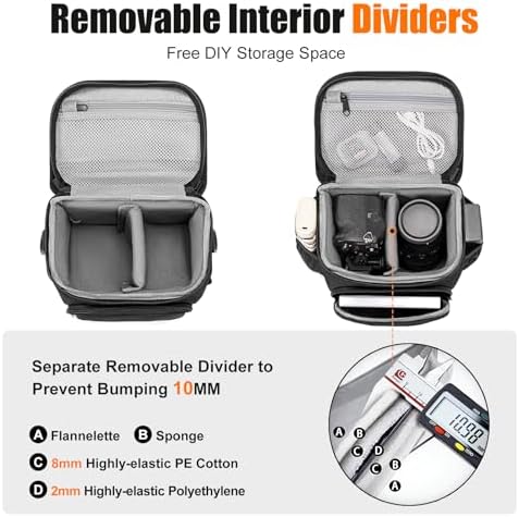Cwatcun Compact Camera Sling Bag, Crossbody Case for DSLR/Mirrorless - Image 4