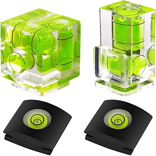Anwenk Hot Shoe Level Camera Bubble Level Hot Shoe Spirit Level Hot Shoe Cover (Includes 3 Axis Bubble Level, 2 Axis Bubble Level and 1 Axis Hot Shoe Cover) Combo Pack by Anwenk