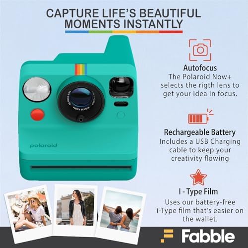 Polaroid Now Generation 3 I-Type Instant Camera (Green) Bundle with Color I-Type Film (8 Exposures), Hard Protective Case, and Wrist Strap - Image 4