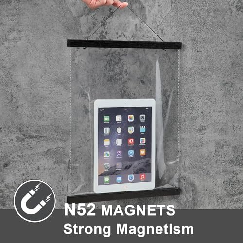 WITCOLOR 25x17 25x36 25x25 Poster Frame, Magnetic Black Wood Wooden Frame Hanger for Photo Picture Canvas Artwork Art Print Wall Hanging (1 Pack, 25", Black) - Image 3