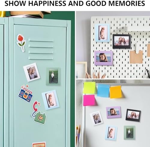8 Packs Magnetic Photo Frame for WIDE EVO/400/300/210 Instant Camera Film, 4.25x3.38 In Photo Refrigerator Magnet Frame - Display Small Picture Frame for Instax WIDE Camera Film - Colorful - Image 5