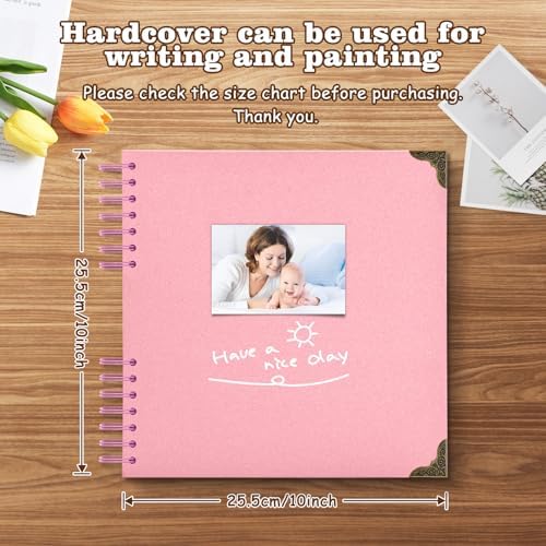 Scrapbook Album 10x10 Inch - Hardcover Kraft Paper Photo Album with 40 Pages, Memory Book for Wedding, Anniversary, Family, Christmas, Baby Shower, Ideal for Preserving Precious Moments - Image 2