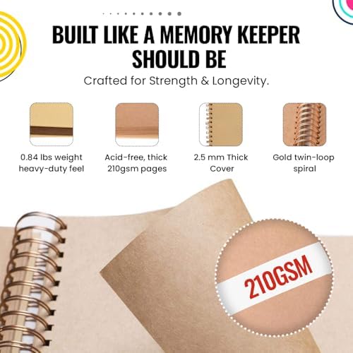 8x8 Modern Shop Scrapbook Album| Hardcover & Extra Thick- 210gsm 60 page - Image 5
