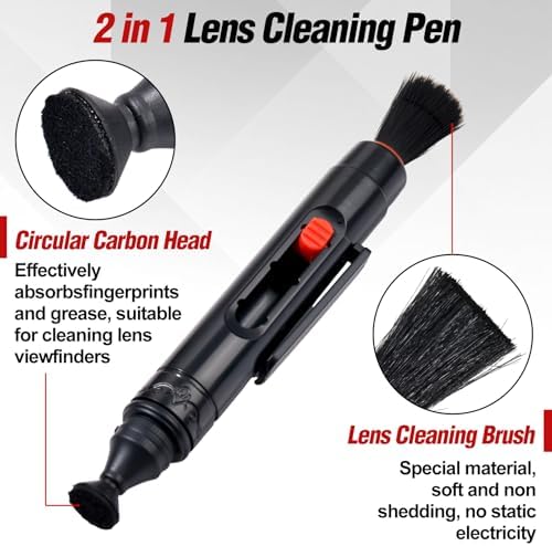 Dust Cleaner Kit Strong Cleaning Air Blower Soft Brush Blower Lens Cleaning Pen for Camera Lens CCD LCD Screens Microscopes Telescope Keyboards Guitars and Succulents Environmentally Silicone - Image 3