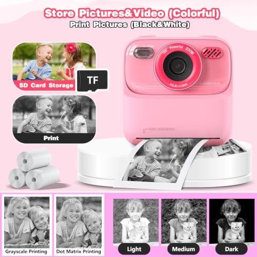 masterbee Kid Camera Instant Print Photo, Birthday Gifts for Girls and Boys, Kids Digital Camera Toys, 1080P HD Video, 3 4 5 6 7 8 9 10 11 12 Year Old Boy Gifts/Girl Gifts - Image 5