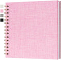 10x10 Inch Scrapbook DIY Photo Album, 20 Sheets (40 Pages), Pink by Hiwhy