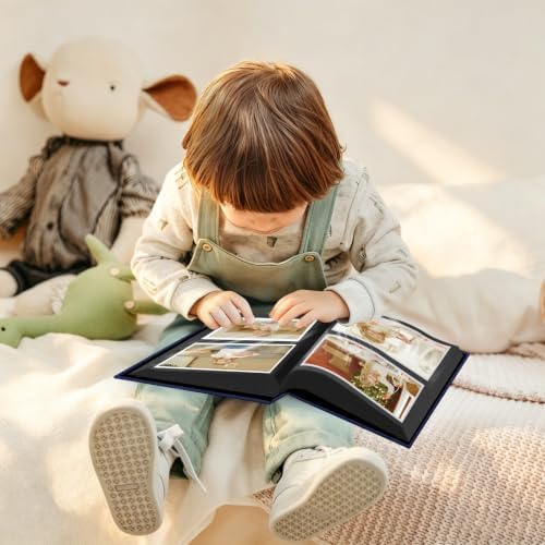 Popotop Photo Album 4x6 200 Pockets for Wedding Gifts,Linen Hardcover Picture Albums for Family Anniversary Baby Vacation Pictures - Image 2