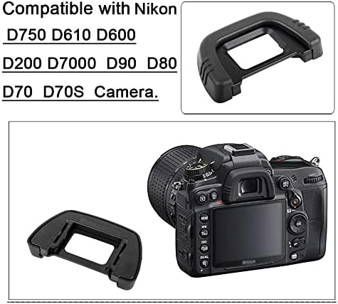 DK-21 Eyecup Eyepiece Viewfinder Compatible for Nikon D750 D610 D600 D200 D7000 D90 D80 D70 D70S Camera (2 Pack) - Image 3