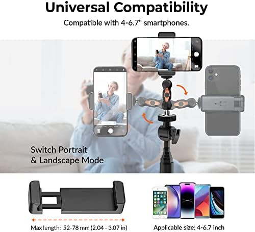 Brinno 3-in-1 Monopod, Phone & Action Camera Tripod, Clamp Mount, 360 Rotation & Universal Phone Holder for Mobile Phones & Action Cameras - ACC1100 - Image 5