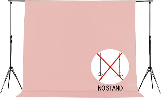 Joccun 8X10FT Dusty Pink Backdrop Background for Photography, Polyester Backdrop Curtain Background Screen for Photography,Photoshoot,Video Recording,Studio(8X10ft, Dusty Pink) - Image 2