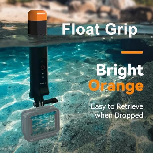 Floating Bluetooth Remote Hand Grip for GoPro Hero 13 12 11 10 9 8 Black, Waterproof Portable Vlog Selfie Stick, Pole Monopod Handle Mount Accessory for Go Pro Underwater Snorkeling & Water Sports - Image 3