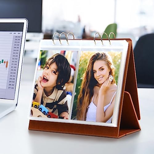 ZEEYUAN Double-Side Displaying 4x6 Flip Photo Album on Stand Vertical Family Photo Album - Image 6