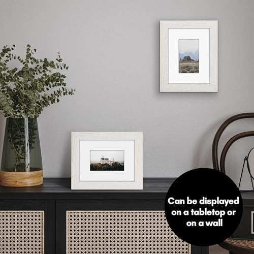 Americanflat 6x8 Picture Frame - Matted to 3x5 - Engineered Wood - White - Image 4