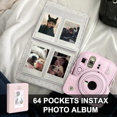 CAIYOULE Camera Case for Fujifilm Instax Mini 13 Instant Film Camera, Pink - Image 6