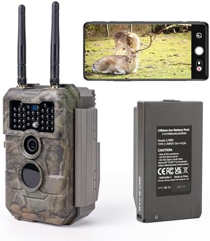 GardePro E6 2.0 Pro WiFi Trail Camera, 4K Video, Rechargeable Battery by GardePro