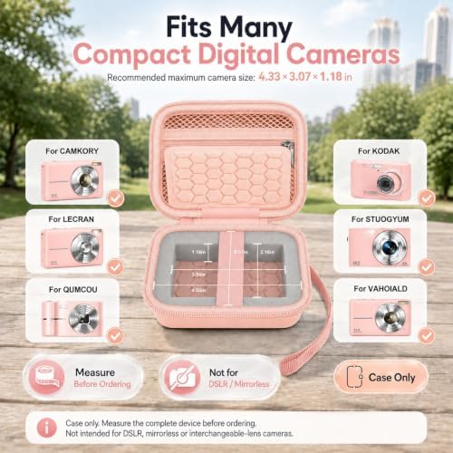 Comecase Camera Case for Kodak PIXPRO FZ55/FZ45/ for CAMKORY, Tiffany Pink - Image 2