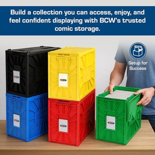 BCW Comic Bin, Black - Holds 150 Comics, Acid Free Storage and Organizer, Heavy Duty Plastic, Stackable, Includes Partition - Image 6