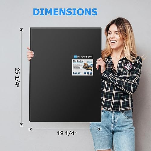 Sooez Heavy Duty Binder with Plastic Sleeves 18"x24", Portfolio Folder - Image 2