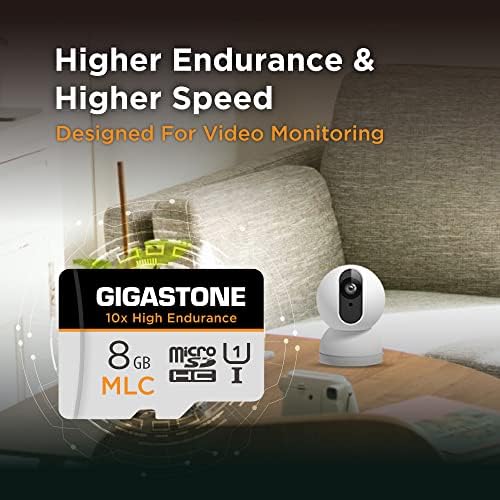 [10x High Endurance] GIGASTONE Industrial 8GB MLC Micro SD Card, Full HD Video Recording, Security Cam, Dash Cam, Surveillance Compatible 85MB/s, U1, with Adapter [5-Yrs Free Data Recovery] - Image 6