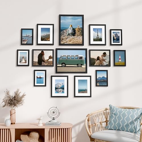 Vittanly 14 Pack Picture Frames Collage Wall Decor, Black - Image 2