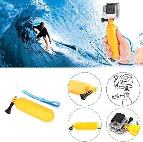 Universal Action Camera Accessories Bundle Head Chest Strap Mount/Selfie Stick/Floating Hand Grip Compatible with Dragon Touch/AKASO EK7000 Brave 4 5 6 7 LE V50X/GoPro Hero 13 12 11 10 9 8 7 - Image 5