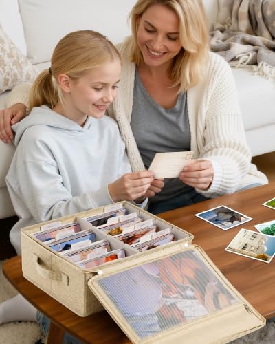 HULISEN Photo Storage Box, Photo Organizer for 2000 4x6 Pictures, Brown - Image 6
