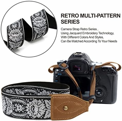 Padwa Lifestyle 2" Wide Classic Crazy Horse Art Cowhide Head Cotton Camera Straps for Photographers - Image 5