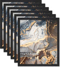Fxojyvo 11x13 Picture Frame Set of 6 Black Engineered Wood Wall Hanging by Fxojyvo