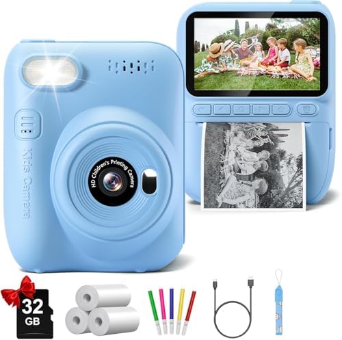 Kids Camera Instant Print, 3.0"" HD 32MP 1080P Toddler Digital Camera by Gofunly