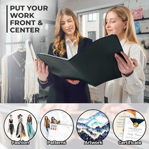 Dunwell 9x12 Art Portfolio Binder, 24 Pockets, Displays 48 Pages - Image 4