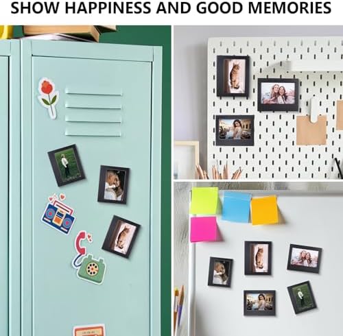 8 Packs Magnetic Photo Frame for WIDE EVO/400/300/210 Instant Camera Film, 4.25x3.38 In Photo Refrigerator Magnet Frame - Display Small Picture Frame for Instax WIDE Camera Film - Black - Image 5